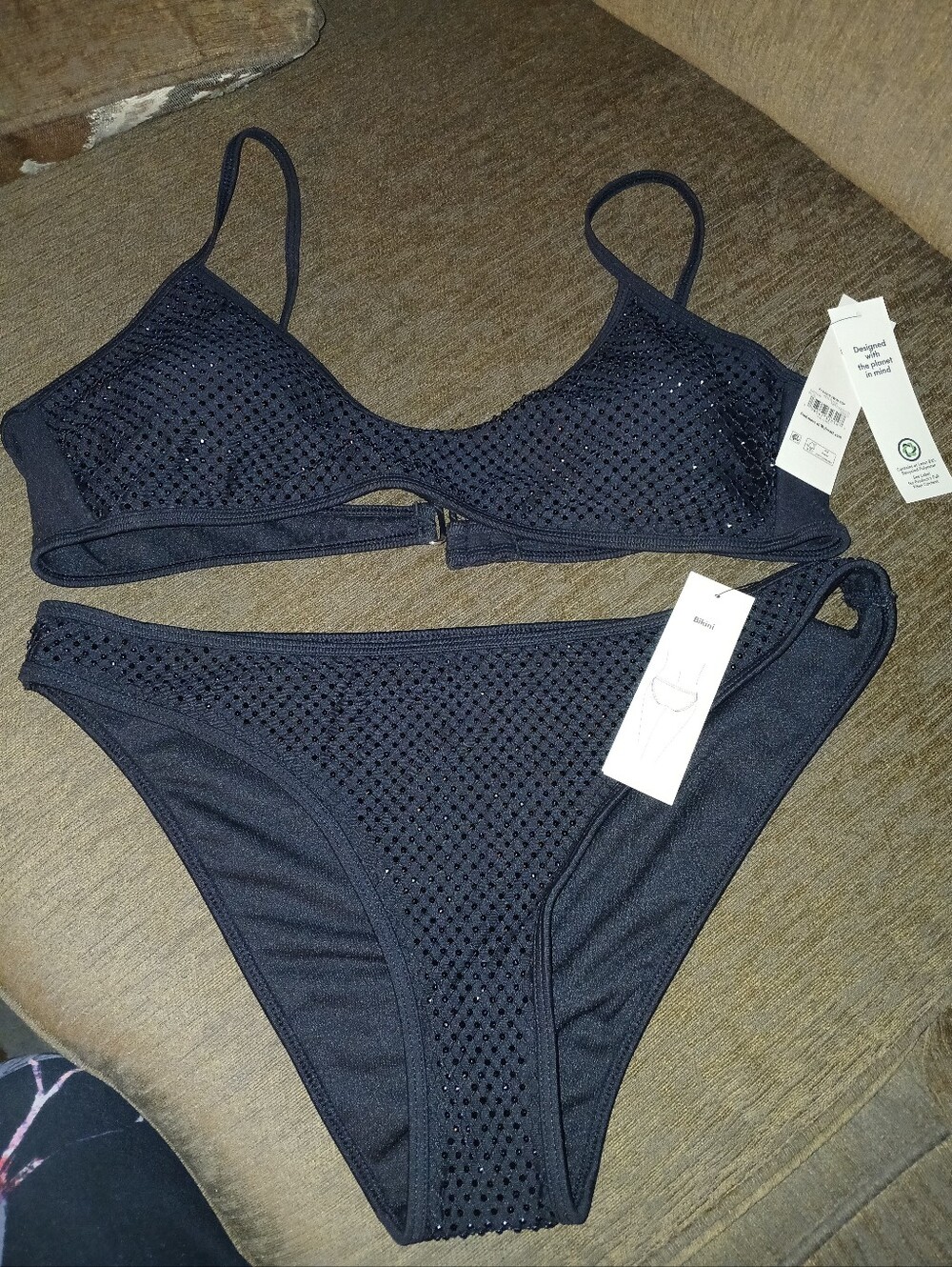 No Boundaries Faux Rhinestone Swimsuit
